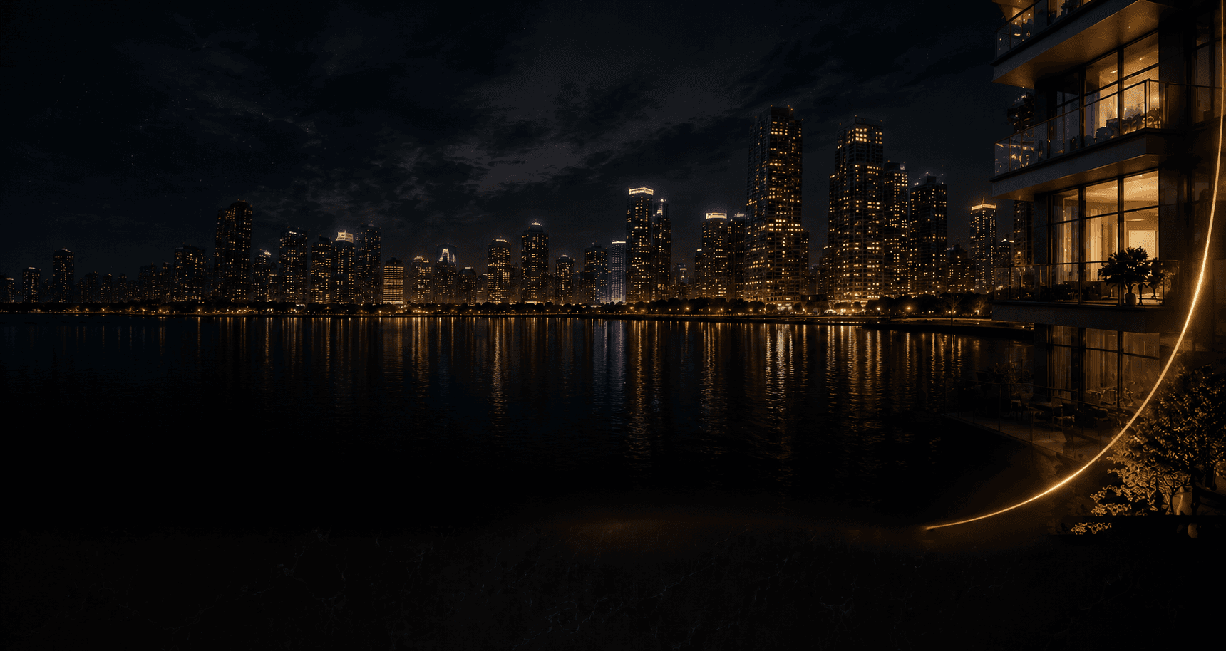 Footer City Skyline Background